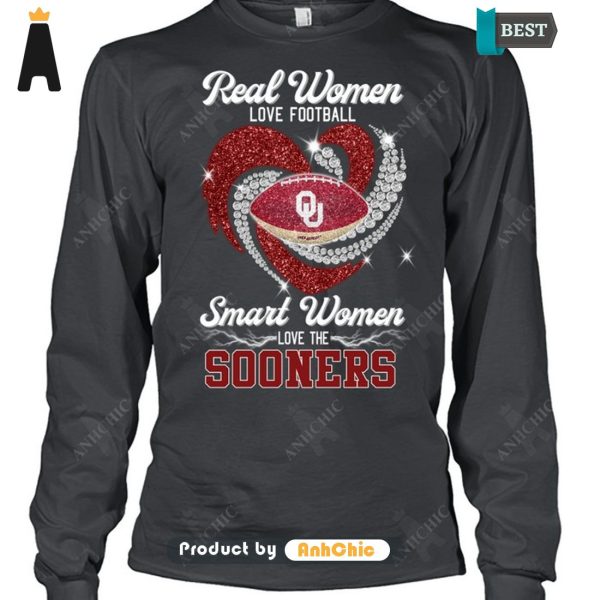 TRENDING Real Women Loves Football Smart Women Loves The Sooners Urban Vibes T-Shirt