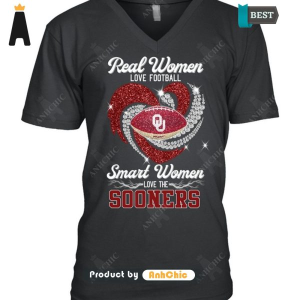 TRENDING Real Women Loves Football Smart Women Loves The Sooners Urban Vibes T-Shirt