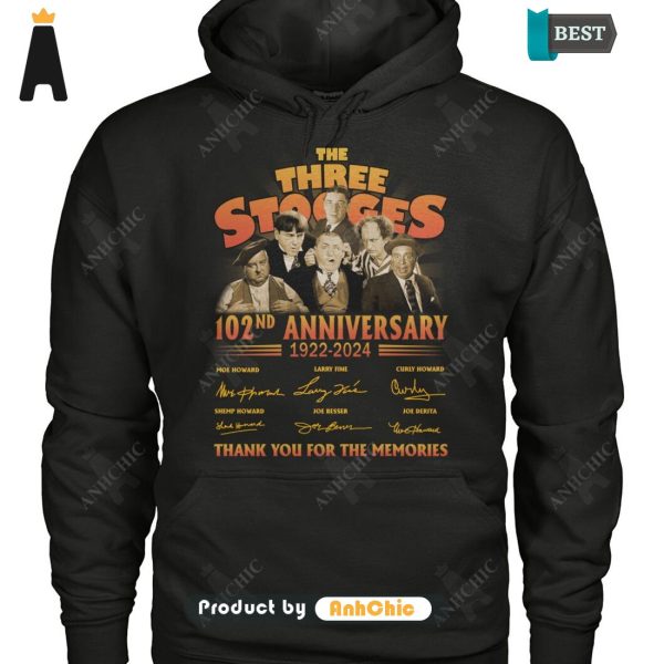 TRENDING The Three Stooges 102nd Anniversary 1922-2024 Thank You For The Memories Limitted Edition T-Shirt, Hoodie, Polo, SweatShirt