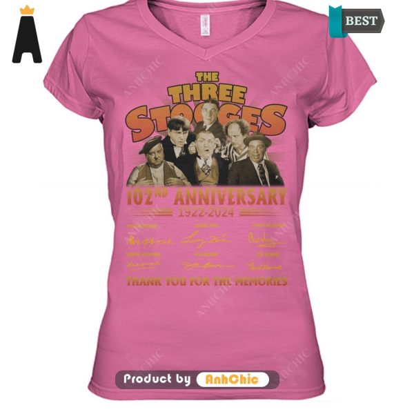 TRENDING The Three Stooges 102nd Anniversary 1922-2024 Thank You For The Memories Limitted Edition T-Shirt, Hoodie, Polo, SweatShirt