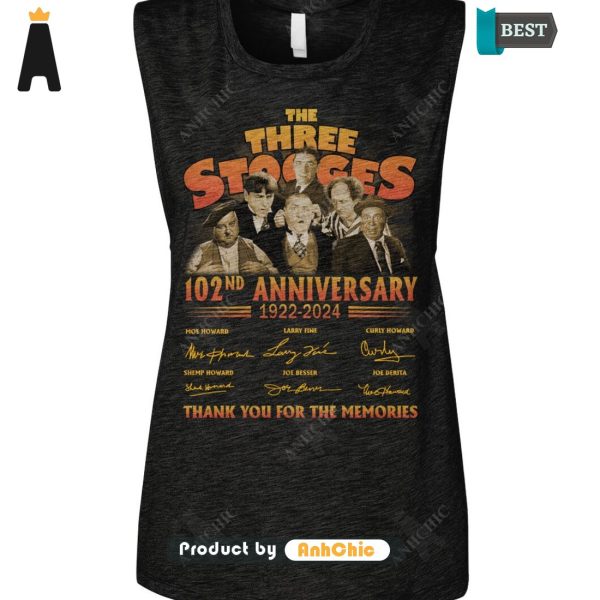 TRENDING The Three Stooges 102nd Anniversary 1922-2024 Thank You For The Memories Limitted Edition T-Shirt, Hoodie, Polo, SweatShirt