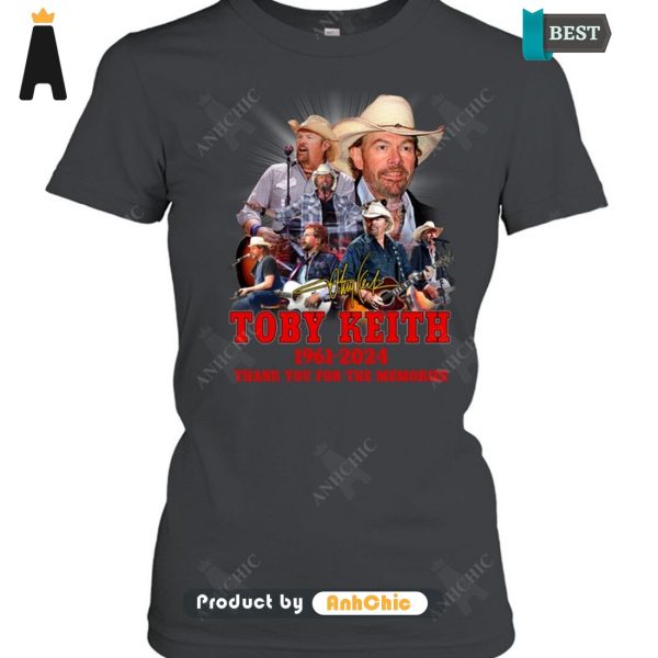 [TRENDY] Toby Keith 1961-2024 Thank You For The Memories Luxury Comfort T-Shirt, Long Sleeve, SweatShirt, Polo, Hoodie