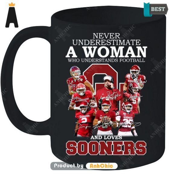 UNIQUE Never Underestimate A Woman Who Understands Football And Loves Sooners Street Style Fusion T-Shirt