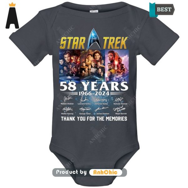 UNIQUE Star Trek 58 Years 1966-2024 Thank You For The Memories Street Style Elegance T-Shirt, Long Sleeve, SweatShirt, Polo, Hoodie