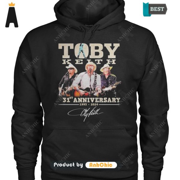 UNIQUE Toby Keith 31st Anniversary 1993-2024 Thank You For The Memories Signature Series Hoodie