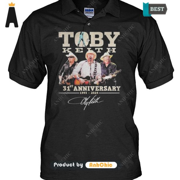 UNIQUE Toby Keith 31st Anniversary 1993-2024 Thank You For The Memories Signature Series Hoodie