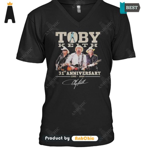 UNIQUE Toby Keith 31st Anniversary 1993-2024 Thank You For The Memories Signature Series Hoodie