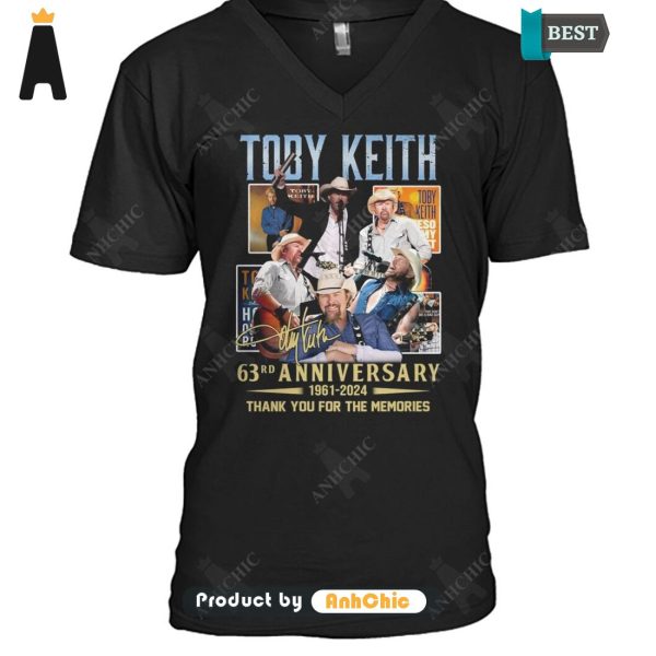 UNIQUE Toby Keith 63rd Anniversary 1961-2024 Thank You For The Memories Street Style Elegance Hoodie