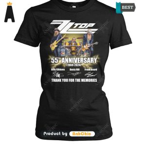 HOT TREND ZZ TOP 55TH ANNIVERSARY 1969-2024 THANK YOU FOR THE MEMORIES Fusion Fashion T-Shirt